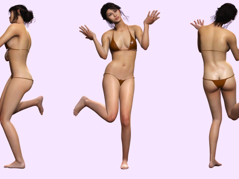 Alejandra - Realistic Mexican Woman Advance Rig Modello 3D