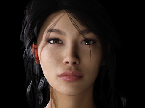 Alejandra - Realistic Mexican Woman Advance Rig Modello 3D