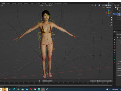 Alejandra - Realistic Mexican Woman Advance Rig Modello 3D