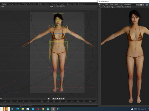 Alejandra - Realistic Mexican Woman Advance Rig Modello 3D