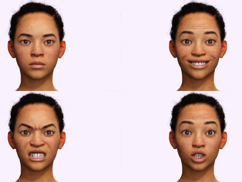 Dahlia - Realistic African American Girl Scanned AAA 3D 모델