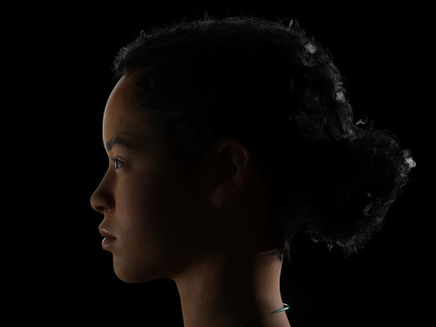 Dahlia - Realistic African American Girl Scanned AAA 3D 모델