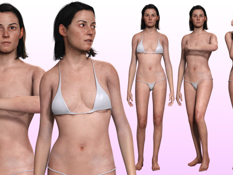 Margaret - Realistic Woman Middle Age HD Texture 3D Model