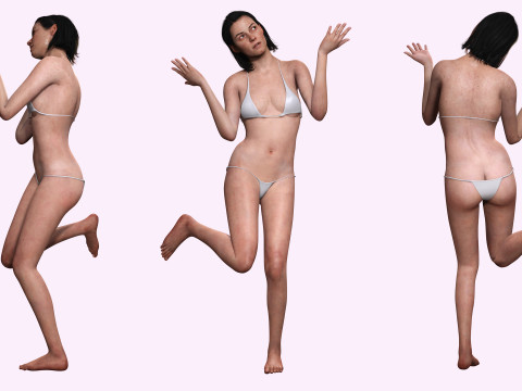 Margaret - Realistic Woman Middle Age HD Texture 3D-Modell