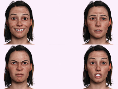 Margaret - Realistic Woman Middle Age HD Texture 3D-Modell
