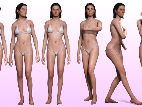 Margaret - Realistic Woman Middle Age HD Texture 3D-Modell