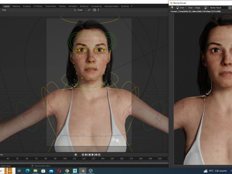 Margaret - Realistic Woman Middle Age HD Texture 3D-Modell