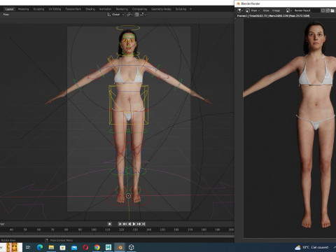 Margaret - Realistic Woman Middle Age HD Texture 3D-Modell