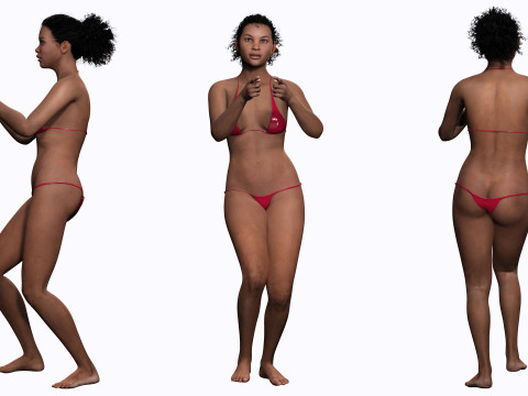 Nagozi - Realistic African Strong Woman Modelo 3D