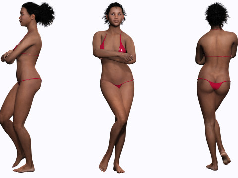 Nagozi - Realistic African Strong Woman Modelo 3D