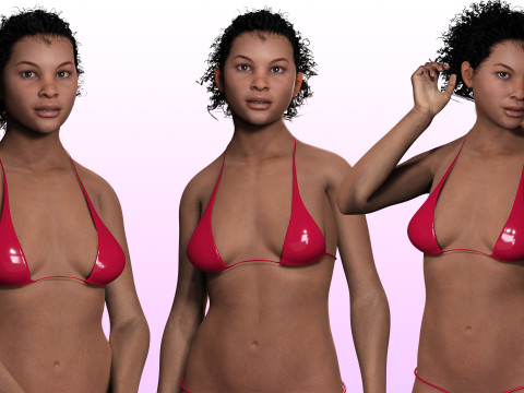 Nagozi - Realistic African Strong Woman Modelo 3D