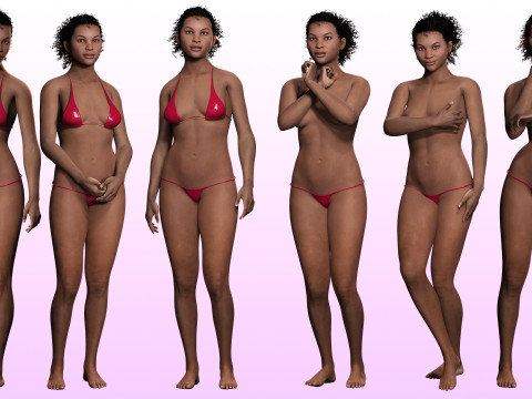 Nagozi - Realistic African Strong Woman Modelo 3D