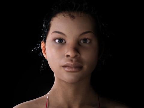 Nagozi - Realistic African Strong Woman Modelo 3D