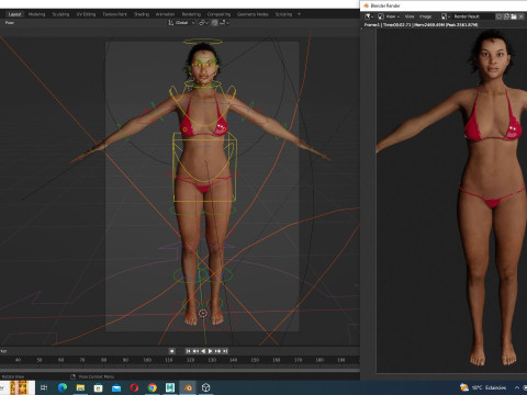 Nagozi - Realistic African Strong Woman Modelo 3D