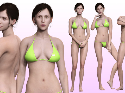 Isabella - Female Base Mesh Realistic Reference 3D Model