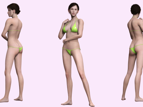 Isabella - Female Base Mesh Realistic Reference Model 3D