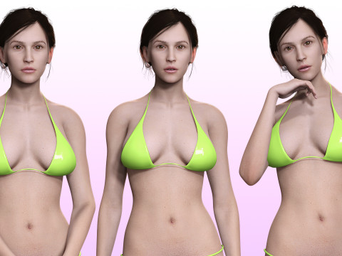 Isabella - Female Base Mesh Realistic Reference Model 3D
