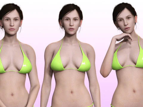 Isabella - Female Base Mesh Realistic Reference 3D Model