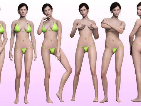 Isabella - Female Base Mesh Realistic Reference 3D Model