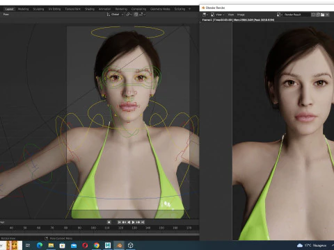 Isabella - Female Base Mesh Realistic Reference 3D Model