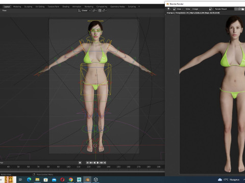 Isabella - Female Base Mesh Realistic Reference Model 3D
