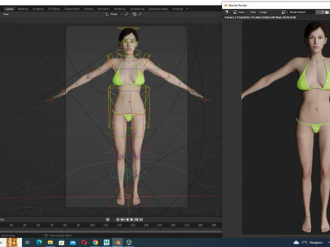 Isabella - Female Base Mesh Realistic Reference 3D Model