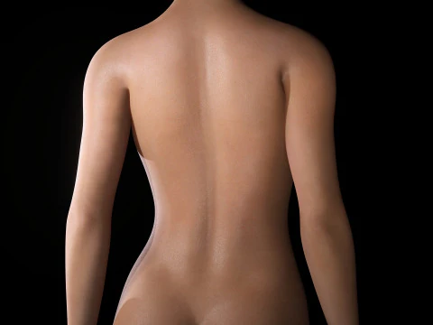 Juana - Hyper Realistic Asian woman Low-poly 3D Model