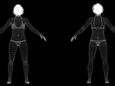 Jacqueline - Realistic Woman Scanned Female Clean 3D Model