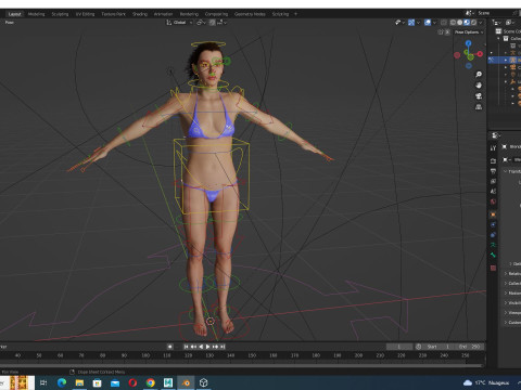 Jacqueline - Realistic Woman Scanned Female Clean 3D Model