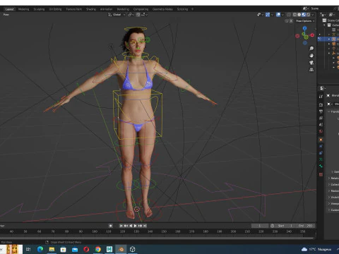 Jacqueline - Realistic Woman Scanned Female Clean 3D Model