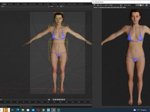 Jacqueline - Realistic Woman Scanned Female Clean 3D Model