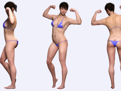 Serena - Realistic Athletic woman Ready To Use 3D Model