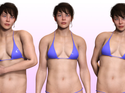 Serena - Realistic Athletic woman Ready To Use 3D Модель