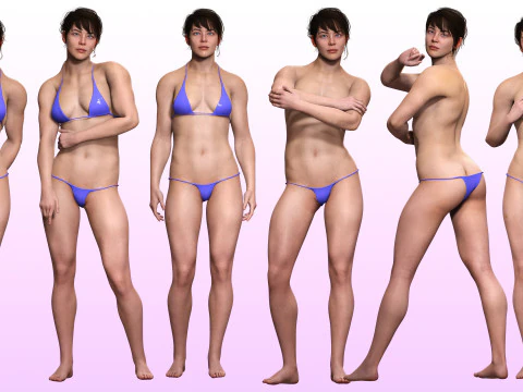 Serena - Realistic Athletic woman Ready To Use 3D Model