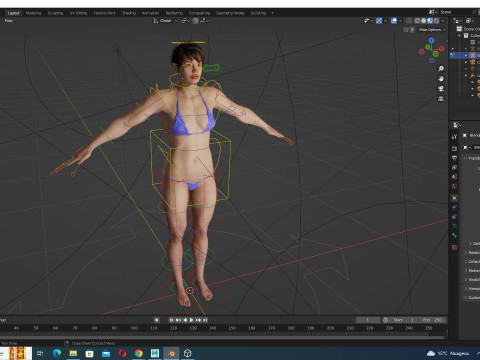 Serena - Realistic Athletic woman Ready To Use 3D Модель