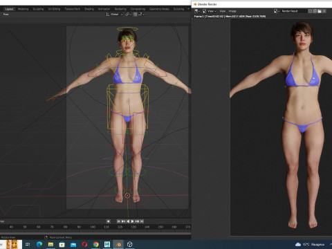 Serena - Realistic Athletic woman Ready To Use 3D Модель