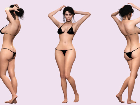 Kim - Realistic Beauty woman 3D Model