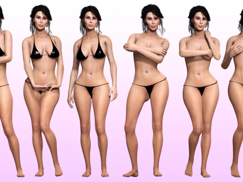 Kim - Realistic Beauty woman 3D Model