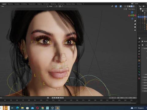 Kim - Realistic Beauty woman 3D Model
