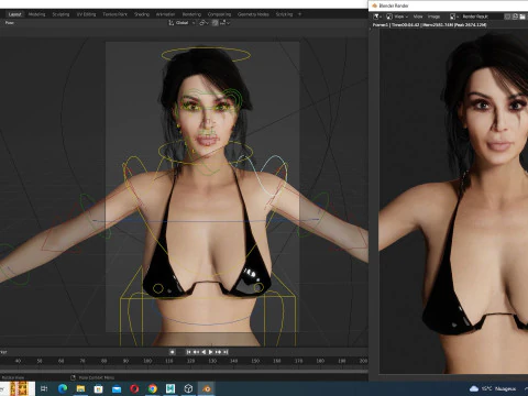 Kim - Realistic Beauty woman 3D Model