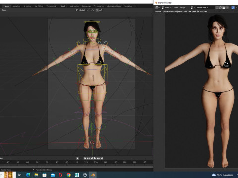 Kim - Realistic Beauty woman 3D Model