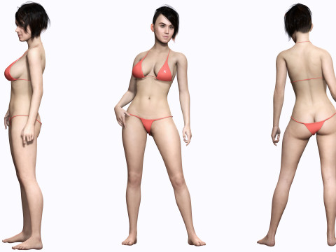 Katy - Realistic Singer Woman Modelo 3D