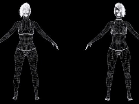 ケイティ - 現実的な歌手の女性 3Dモデル