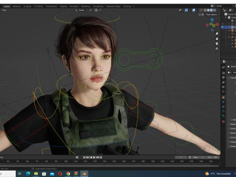 Nora - Realistic Woman In Melitirian Attire 3D Model
