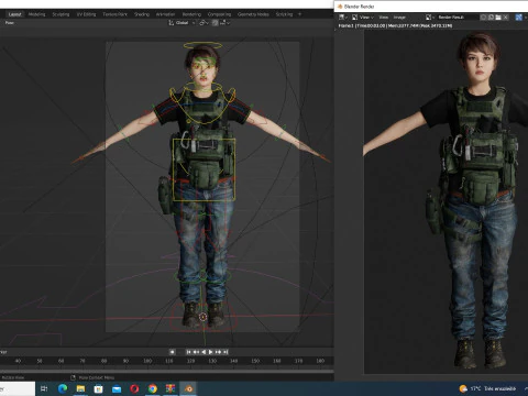 Nora - Realistic Woman In Melitirian Attire 3D Model