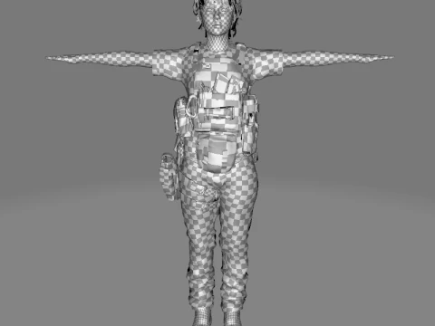 Nora - Realistic Woman In Melitirian Attire 3D Model