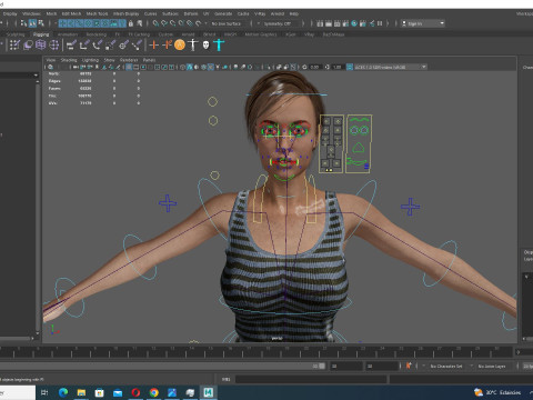 Clara - Realistic Woman In Survival Casual Outfit 3D Model