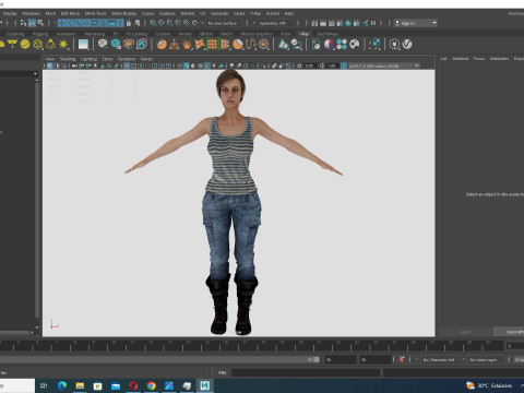 Clara - Realistic Woman In Survival Casual Outfit 3D Model