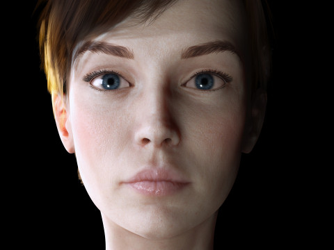 Mariya - Realistic Women With Red Dress Modello 3D