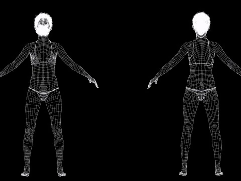Dahlia - Realistic African American In Casual clothing 3D Model